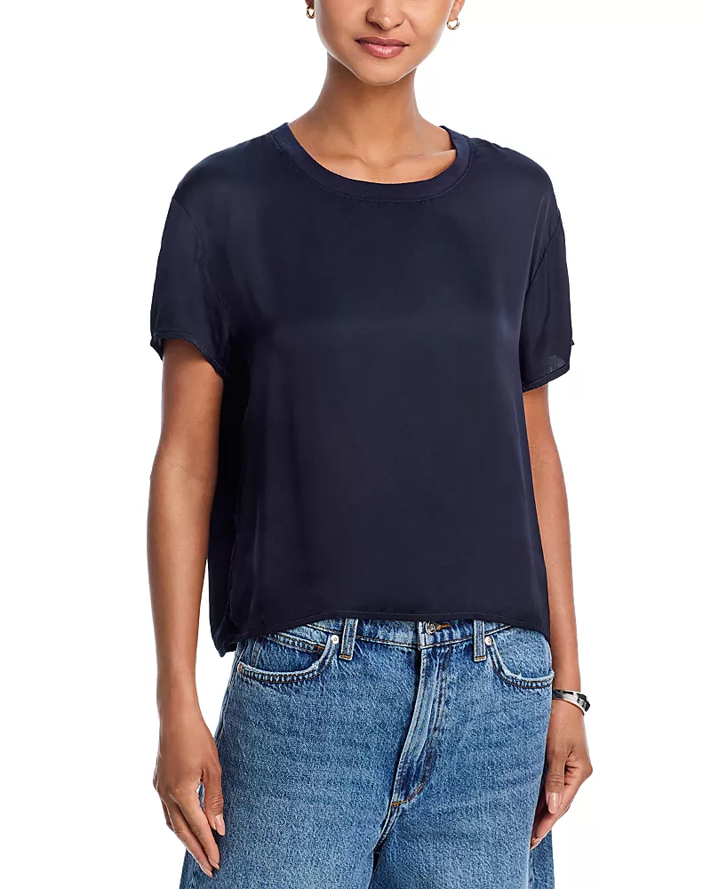pefectwhitetee Delphine Satin Tee