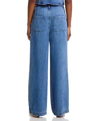 High Rise Drawstring Jeans in Medium Vintage Wash