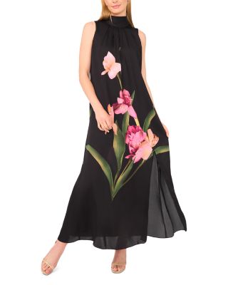Sleeveless Bow Maxi Dress with Slit
