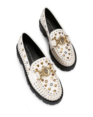 Women&#39;s Mansion Studded Loafer Flats