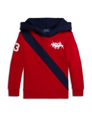 Ralph Lauren - Boys' Triple Pony Fleece Hoodie - Little Kid, Big Kid