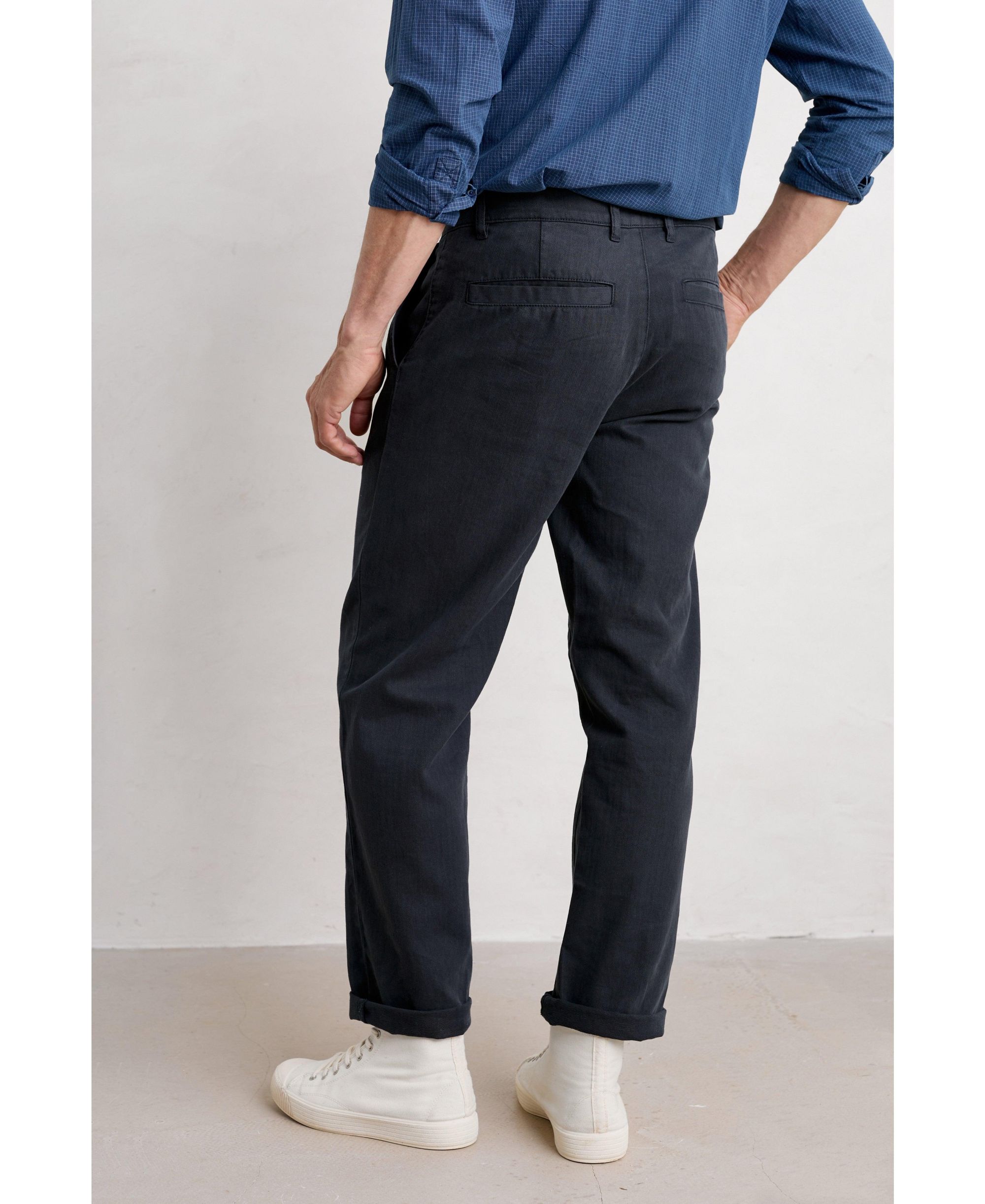 Helmsman Linen Blend Trouser — Image 4