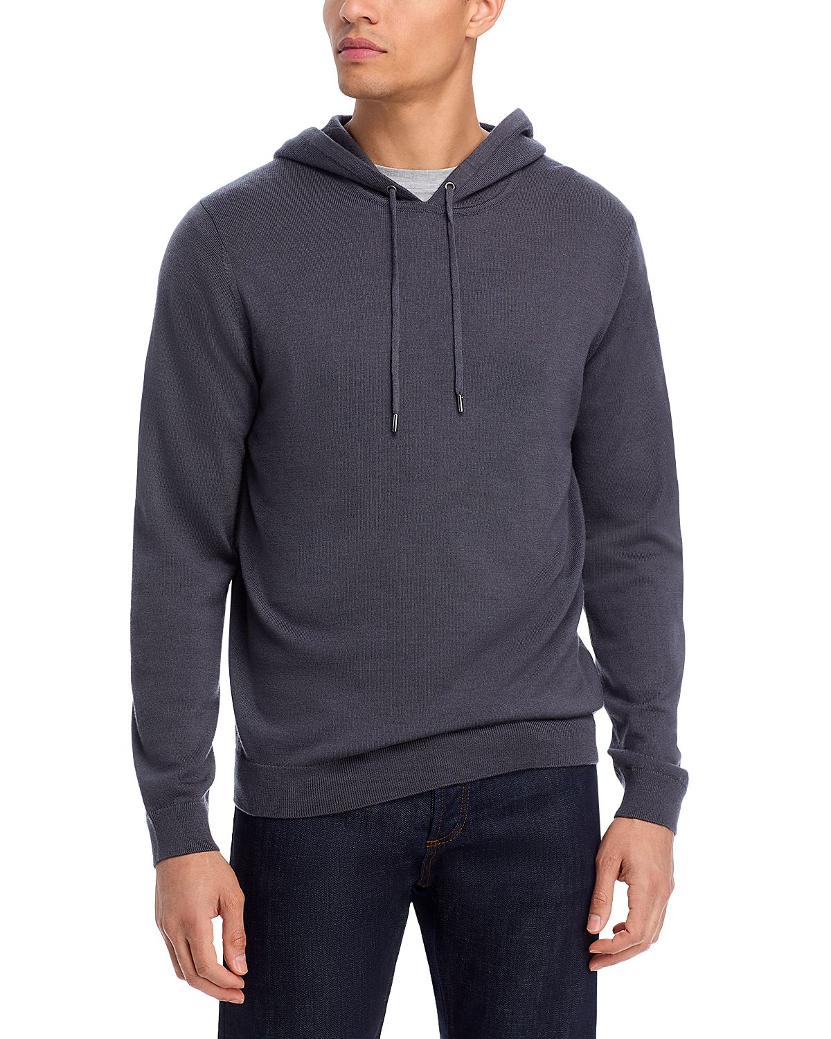 The Men's Store at Bloomingdale's Extra Fine Merino Wool Slim Fit Hooded Sweater - Exclusive