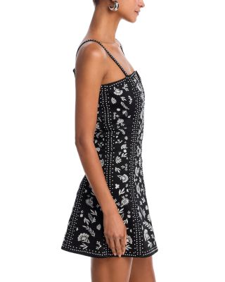 Embroidery Stud Mini Dress - Exclusive