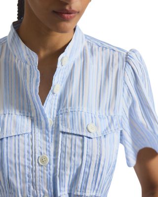 Clynton Pintuck Striped Dress