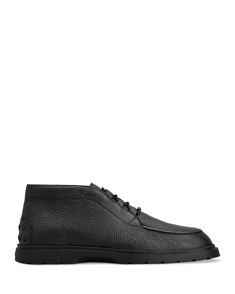 Tod's Men's Leather Desert Drawstring Chukka Boots In Black