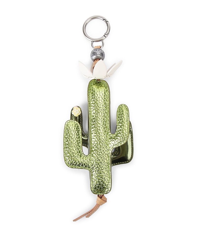 Kurt Geiger London Cactus Faux Leather Bag Charm In Green
