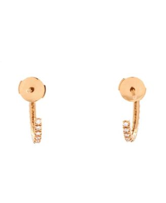  Small Etincelle de Cartier Hoops Earrings 18K Rose Gold and Diamonds