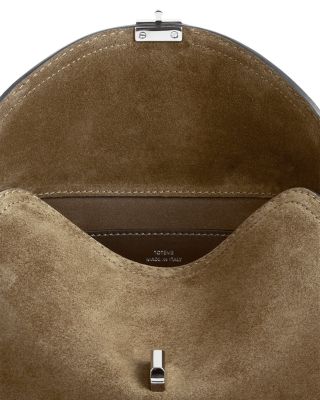 T-Lock Suede Convertible Clutch in Brown