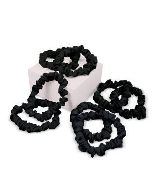 The Hair Edit - Ruched Ribbon Scrunchie, Pack of 8