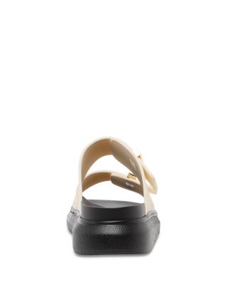 Women's Leather Slide Sandals 