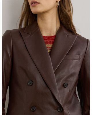 Double Breasted Lambskin Blazer