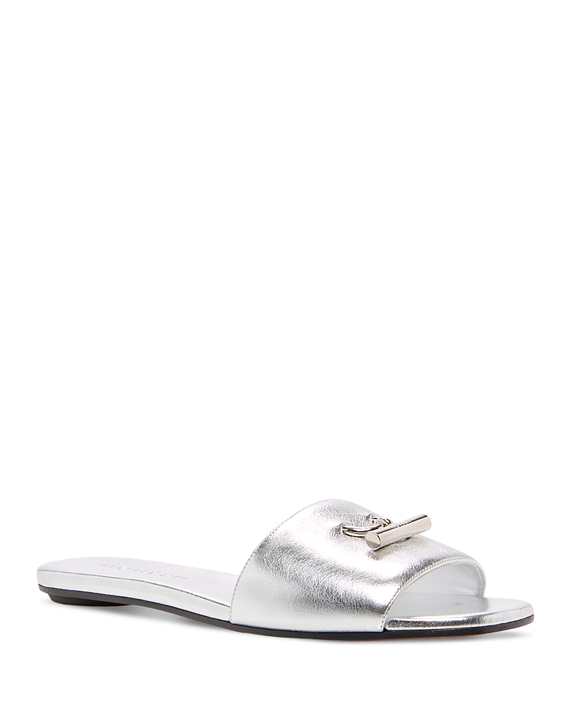 McQueen Women’s Leather Slide Sandals