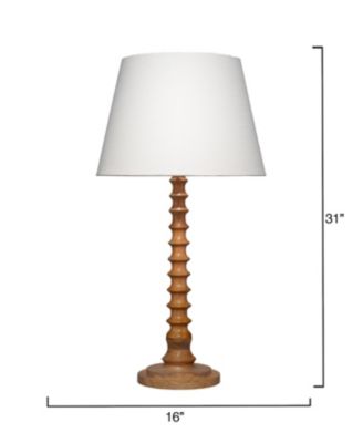 Revolution Wood Table Lamp with Linen Shade