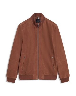 Peveril Suede Funnel Neck Bomber Jacket