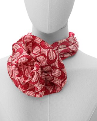 Textured Signature C Print Silk Square Scarf