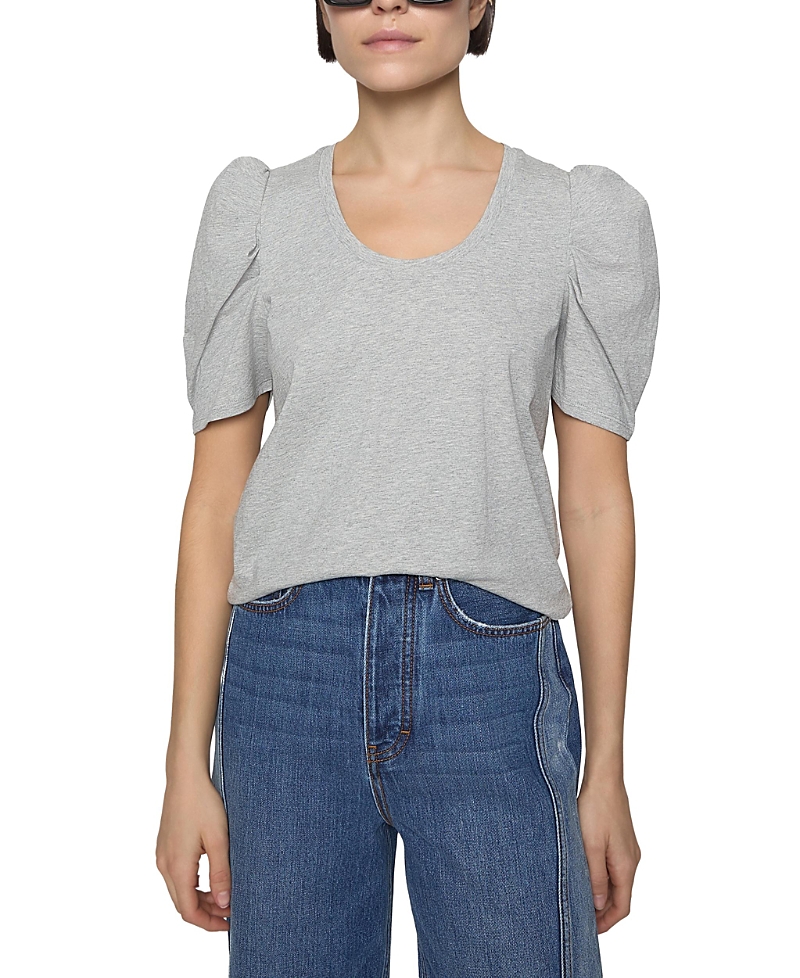 Rebecca Minkoff Janine Short Sleeve Top In Gray