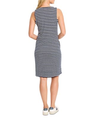 Striped Sleeveless V Neck Dress