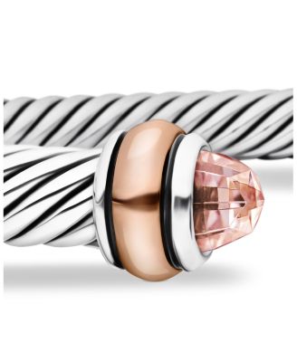Cable Classic Bracelet with Morganite and 18K Rose Gold