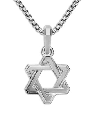 Sterling Silver Deco Star of David Pendant