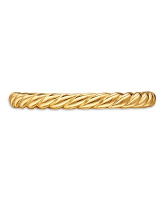 18K Yellow Gold DY Unity Cable Band Ring