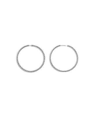 Sterling Silver Classic Chain Large Hoop Earrings