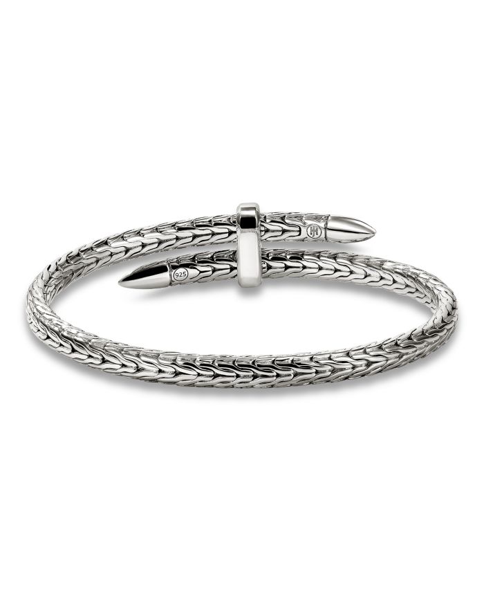 Sterling Silver Spear Blue Sapphire Flex Bracelet