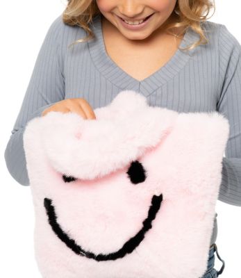  Girls' Fuzzy Smiley Face Purse - Little Kid, Big Kid