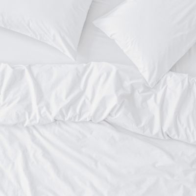 Washed Cotton Percale Duvet Cover, King