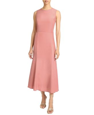 ROSALIA Sleeveless Midi Dress in Silk Crepe de Chine