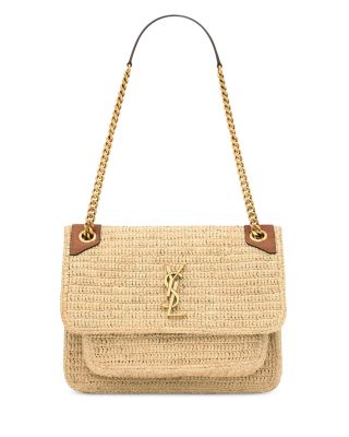 SAINT LAURENT - Niki Medium Handbag in Raffia