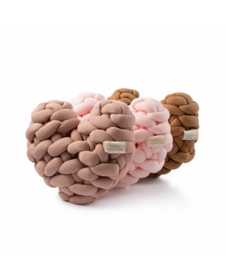  Knit Heart Knot Pillow