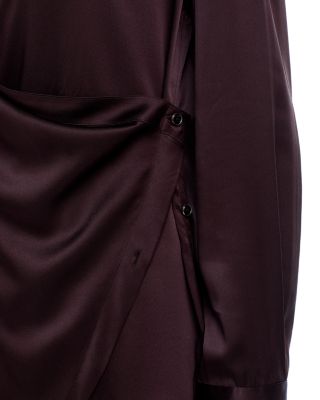 Wrap Relax Silk Shirtdress