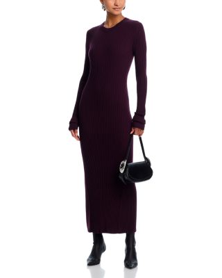 Open Back Rib Knit Dress