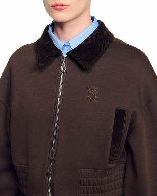 Cropped Zippered Sweatshirt