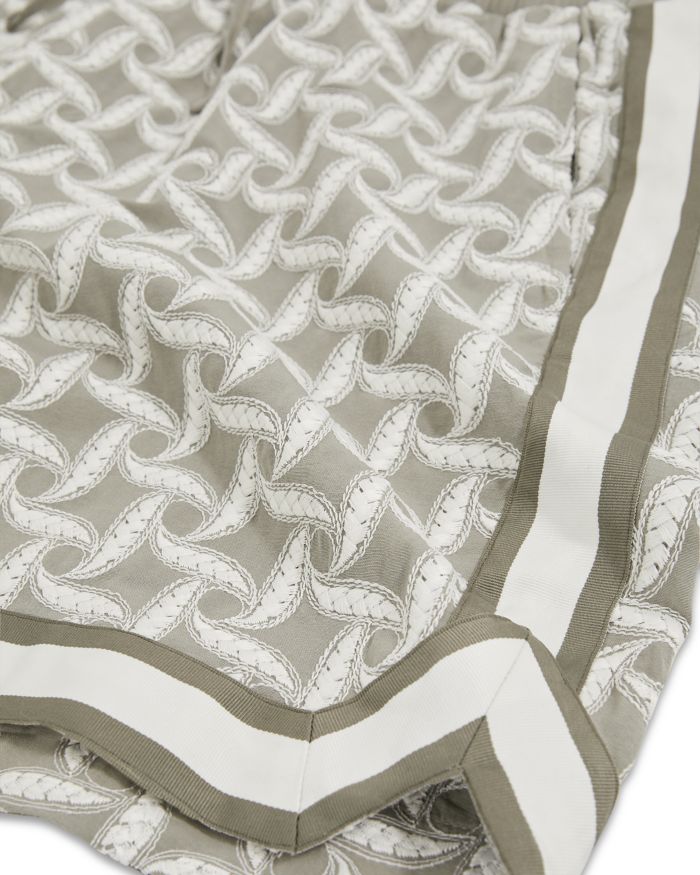 Embroidered Drawstring 7.3" Shorts