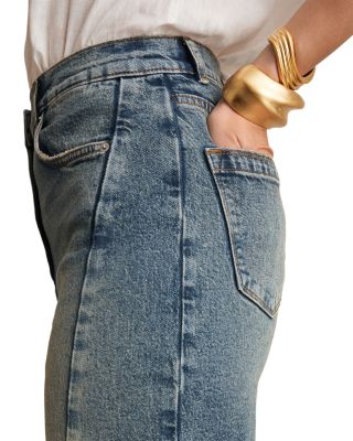 Molly Barrel Leg Jeans in Mid Blue