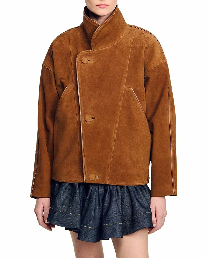 Sandro Oversized Suede Jacket