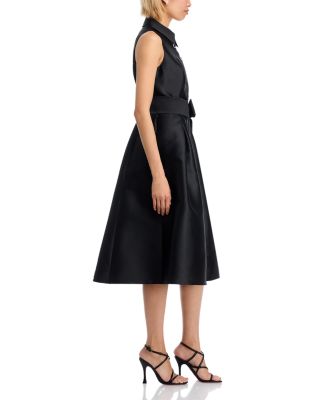 Mikado Sleeveless Shirt Dress