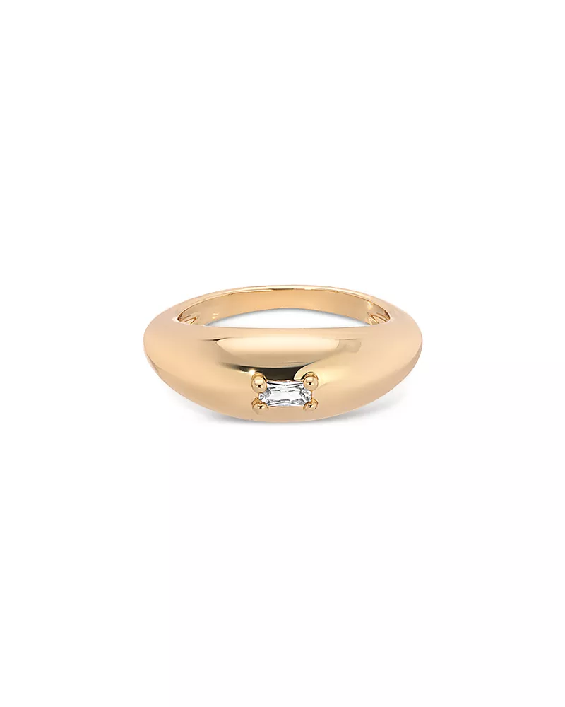 Ettika Baguette Crystal Oval Dome Ring
