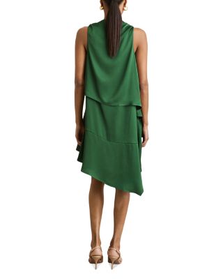 【海外限定】REISSドレス☆Eloise Drape Neck Mini Dress, Green Reiss Eloise Drape Neck Mini Dress, Green