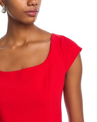 Azra Twill Cap Sleeve Mini Dress