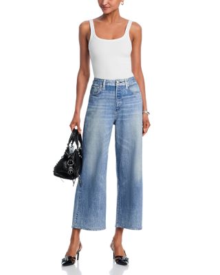 Miramar Andi High Rise Wide Leg Cotton Terry Sweatpant Jeans in Scarlet