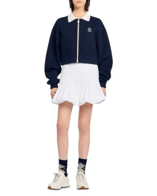 Cropped Two Tone Sweatshirt