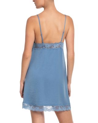 Hammered Satin Lace Trim Chemise