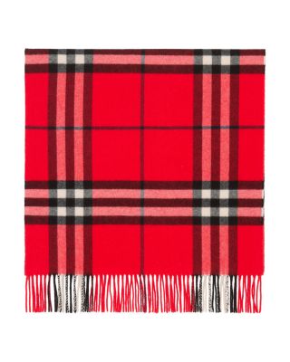 Wide Check Cashmere Scarf
