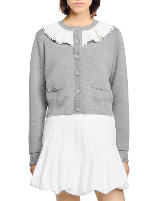 Contrast Collar Cardigan