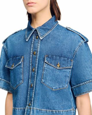 Cropped Denim Shirt
