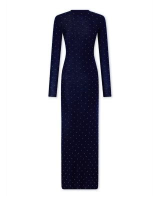 Wool Studded Maxi Dress