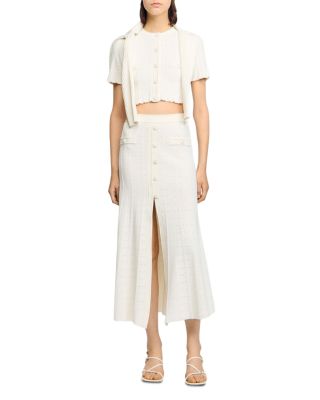 Pointelle Knit Maxi Skirt